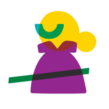 dětská ilustrace paní s úsměvem